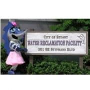 City of Stuart Water Reclamation Facility sign, showing ScaleBlaster use in municipal water systems.